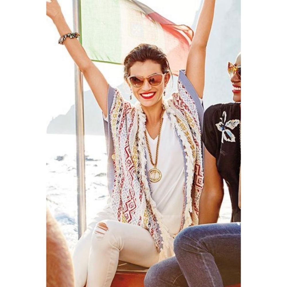 CABI Siesta poncho sweater NWT size M/L